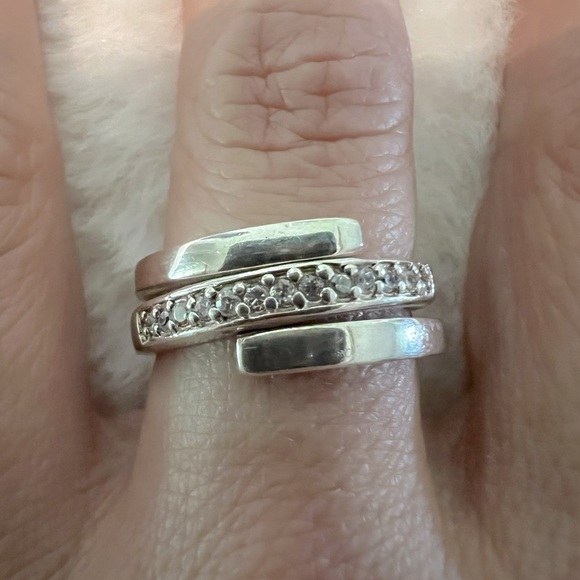 Diamond wrap band in 925 - Picture 1 of 11